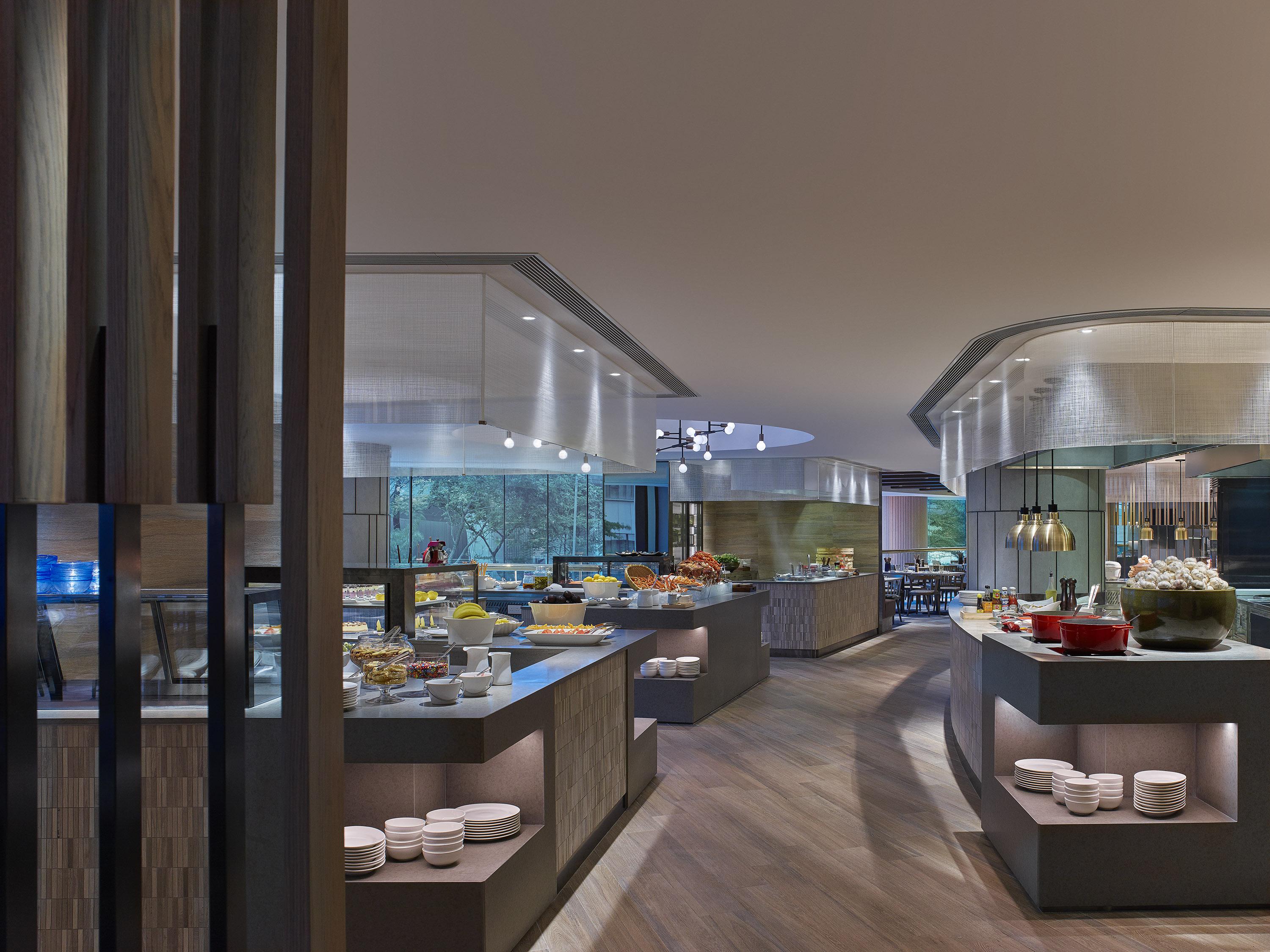 뉴 월드 밀레니엄 홍콩 호텔 외부 사진 The buffet at the lounge